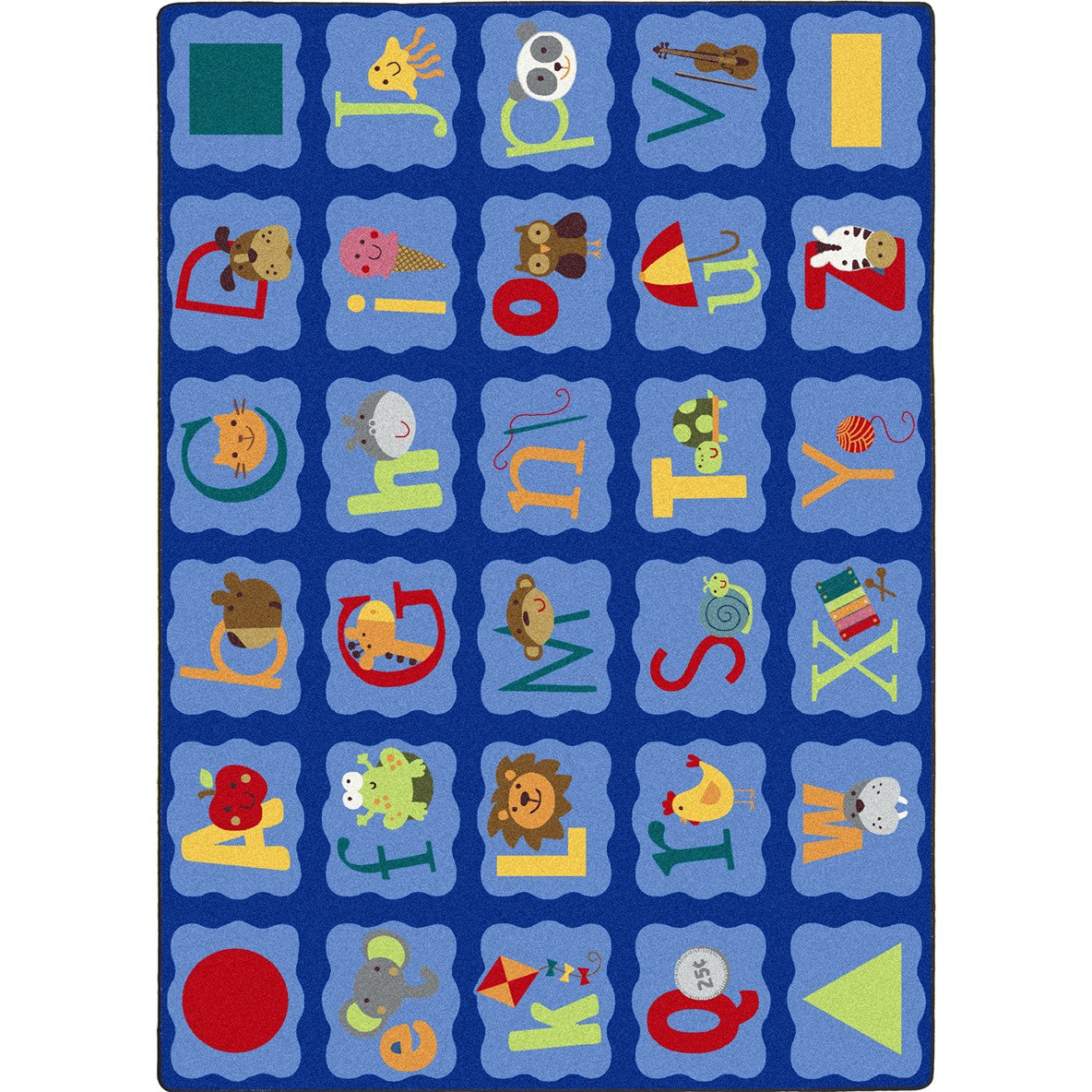 Alphabet Blues Rug