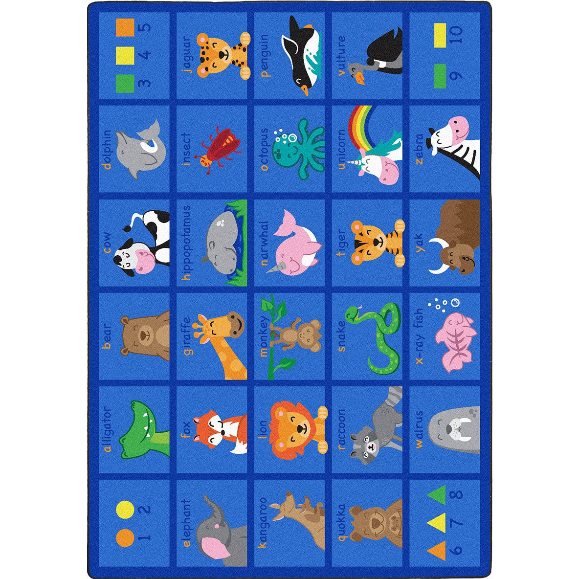 Friendly Phonics Animals Rug