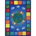 Peace Love Books Rug