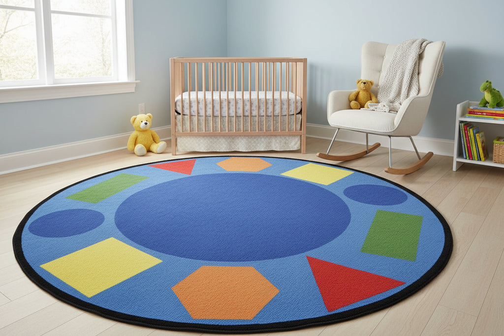 Sitting Shapes Round Rug