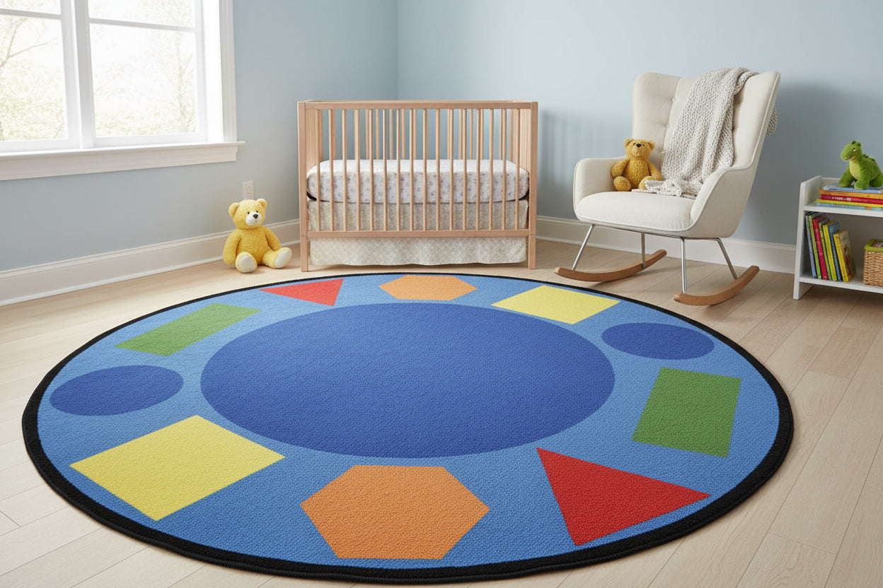 Sitting Shapes Round Rug